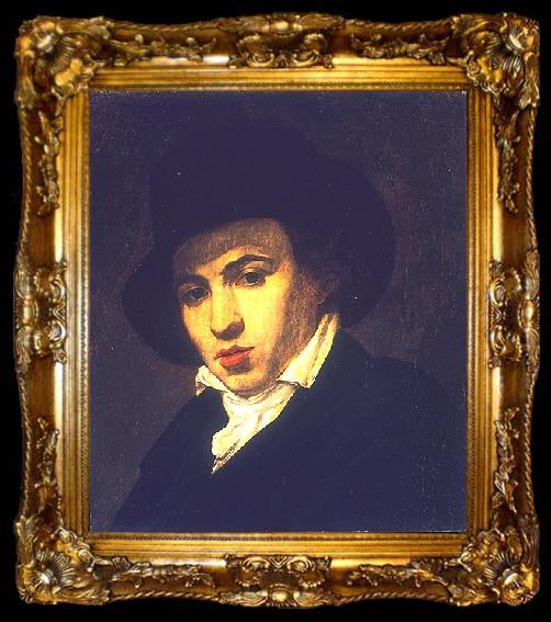 framed  Wilhelm von Kobell Self-portrait, ta009-2